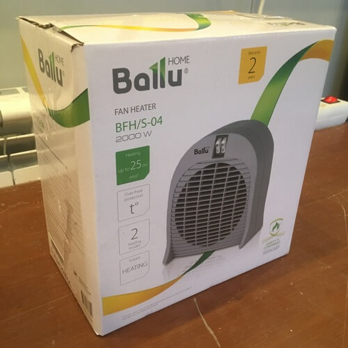 Упаковка тепловентилятора BALLU BFH/S-04