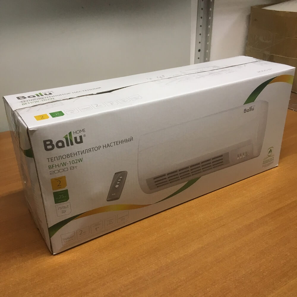 Упаковка тепловентилятора Ballu BFH/W-102W