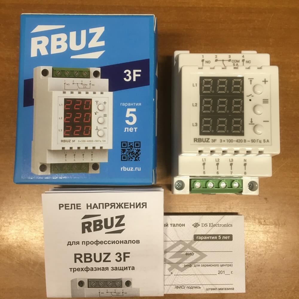 Комплектация реле напряжения RBUZ 3F