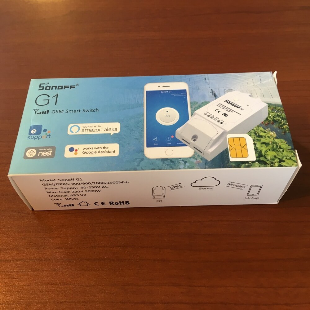 Упаковка Sonoff G1 (GPRS/GSM реле)