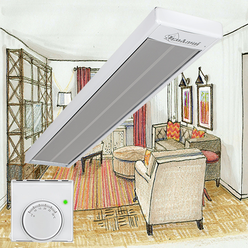 Инфракрасный обогреватель с терморегулятором для комнаты до 8 квадратных метров — Комплект Базовый (Rbase8)