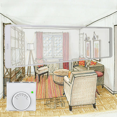 Обогреватель инфракрасный с терморегулятором для комнаты до 8 квадратных метров — Комплект Премиум (Rprem8)
