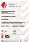 Европейский сертификат соответствия на терморегулятор Eberle RTR – E3563