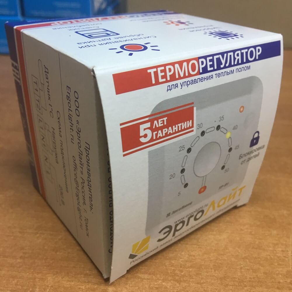 Упаковка терморегулятора Эрголайт ТР-01.2 В.