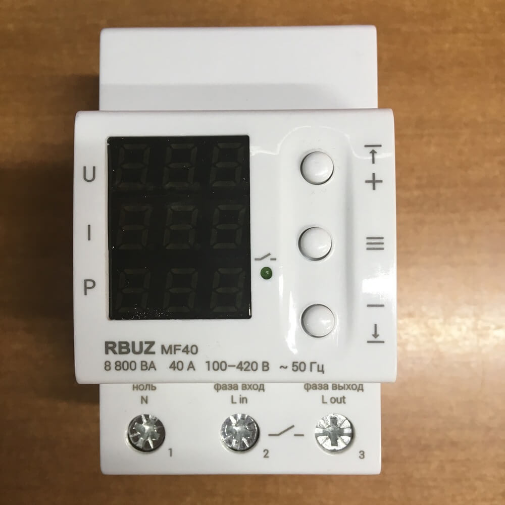 Реле напряжения RBUZ MF40 с контролем тока на DIN рейку