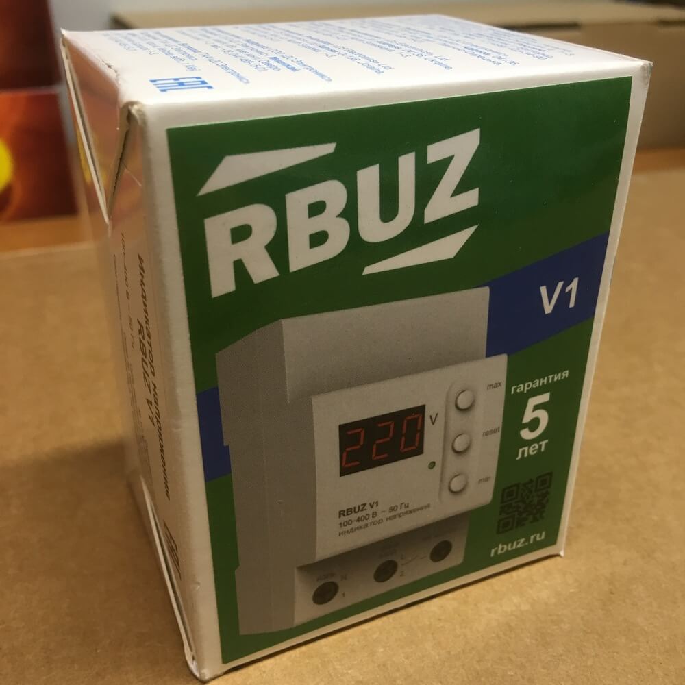 Упаковка индикатора напряжения RBUZ V1