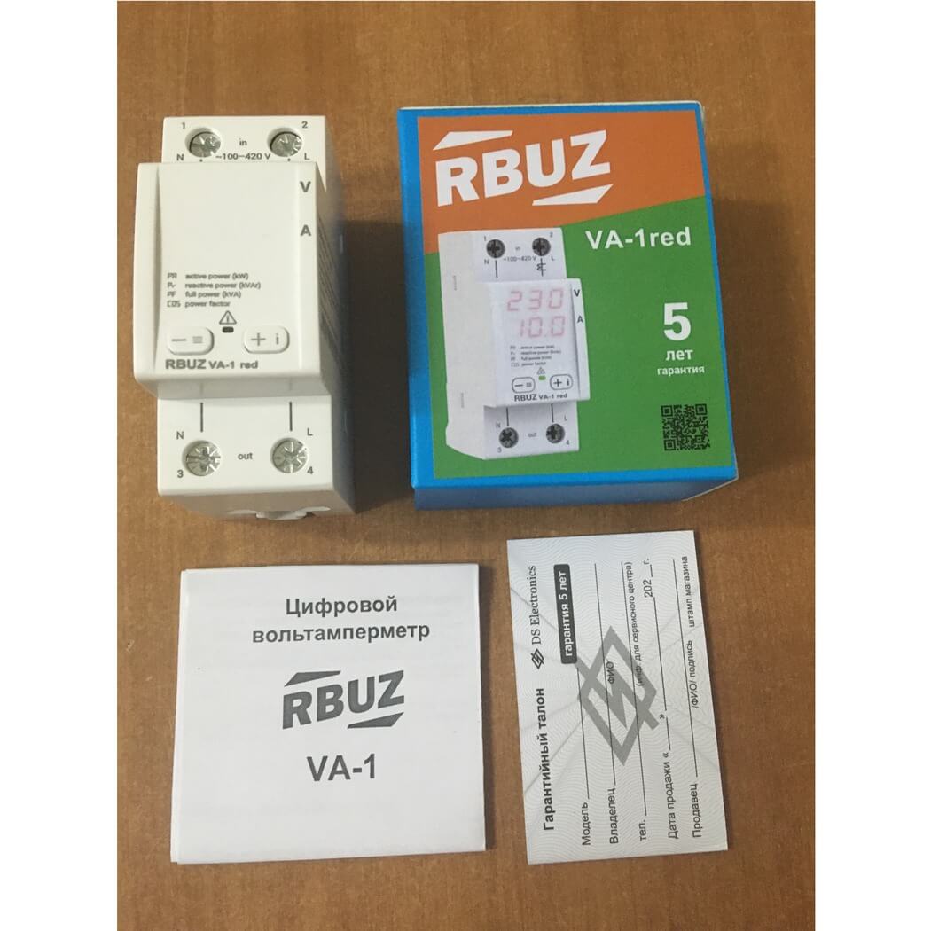 Комплектация вольтамперметра RBUZ VA-1 red