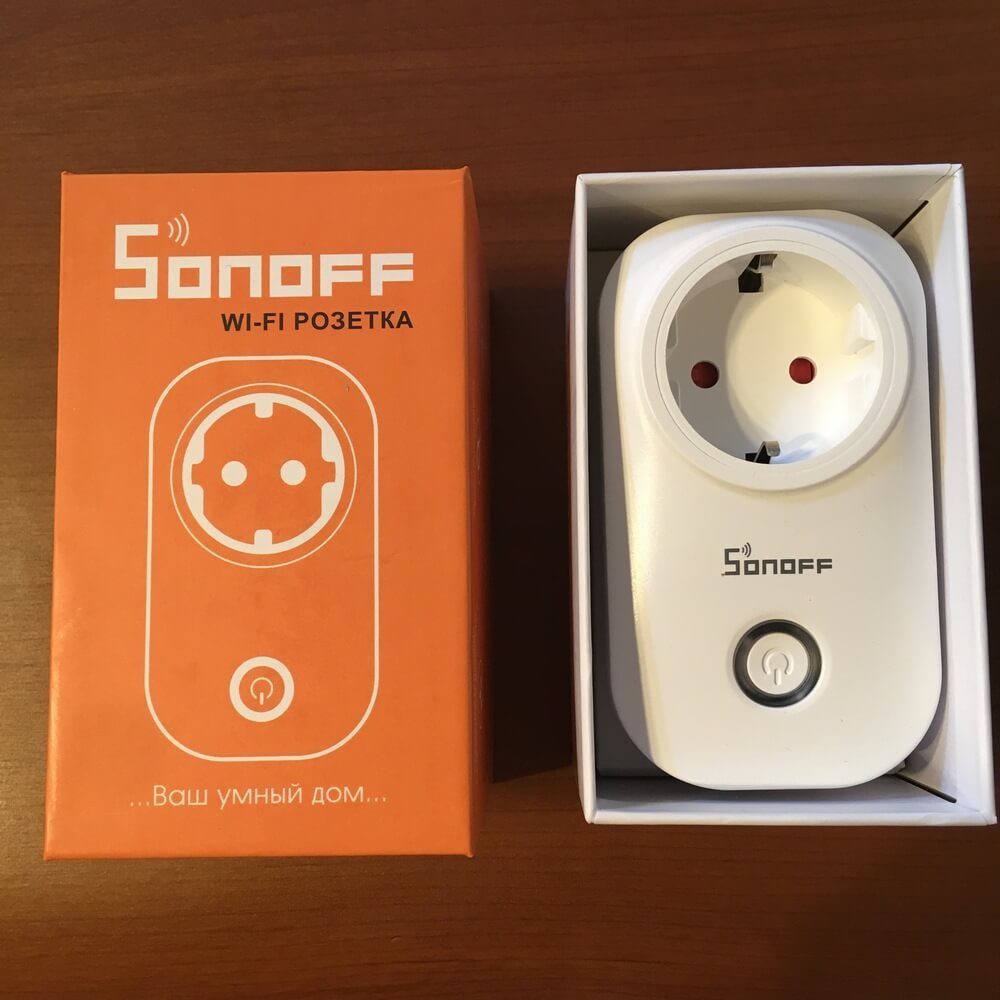 Комплектация Wi-Fi Розетки Sonoff Socket