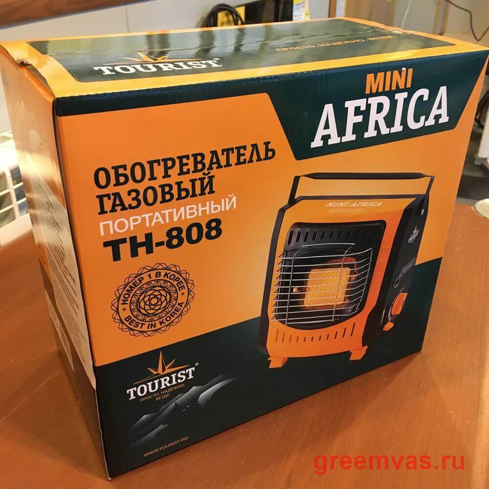 Упаковка газового обогревателя Tourist MINI AFRICA