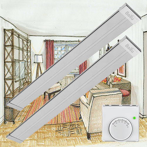 Комплект обогрева потолочный для комнаты до 16 квадратных метров - Эконом (Reconom16)
